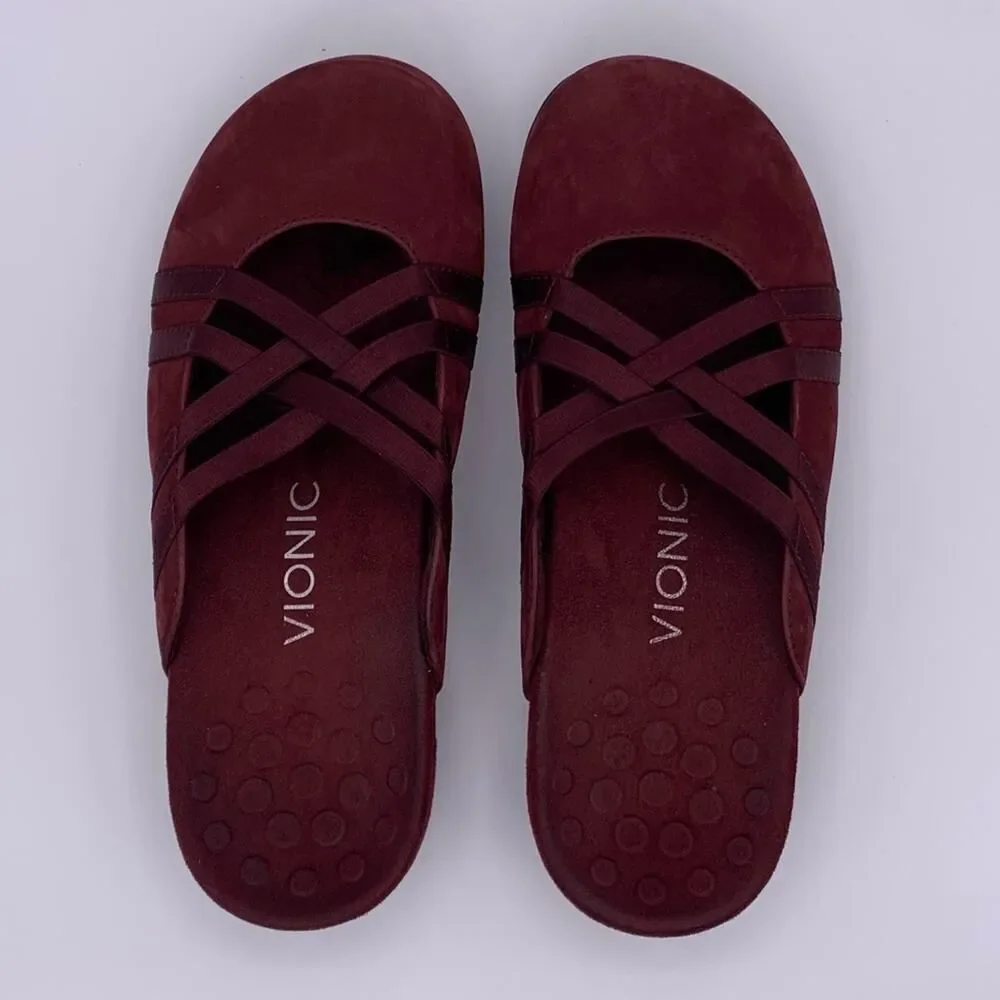 Vionic Claire Suede Slip On Mules Casual Flat Women Shoes - Size: 6 - Picture 11 of 14